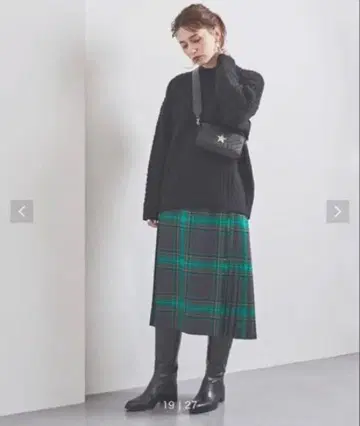 유나이티드 애로우즈 케이블 니트 블랙