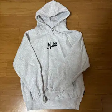 MOBB 그레이 프론트 로고 후드티