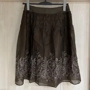 BALLSEY 투모로우랜드 브라운 플레어 스커트