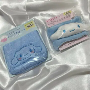 시나모롤 손수건 파우치 & 카페 슬리브 미니 핫팩 포함 산리오