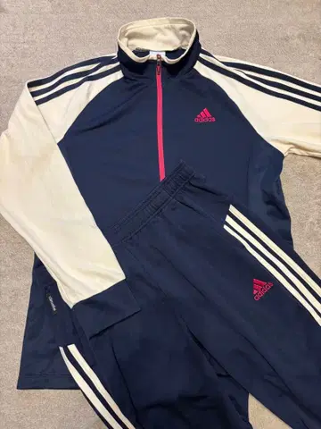 adidas 네이비 화이트 저지 세트 L