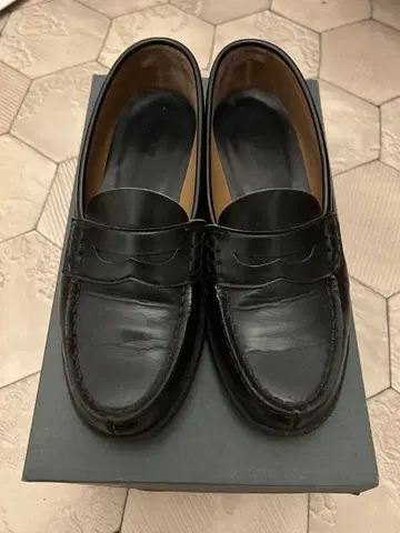 HARUTA 블랙 로퍼 24.5EE