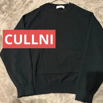 [ 새상품급 ] CULLNI 블랙 비대칭 니트 크루넥 구제 의류 일본제