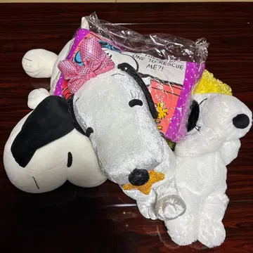 스누피 봉제 인형 3개 세트 쿠션 1