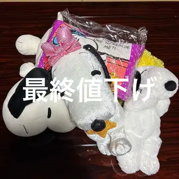 스누피 봉제 인형 3개 세트 쿠션 1