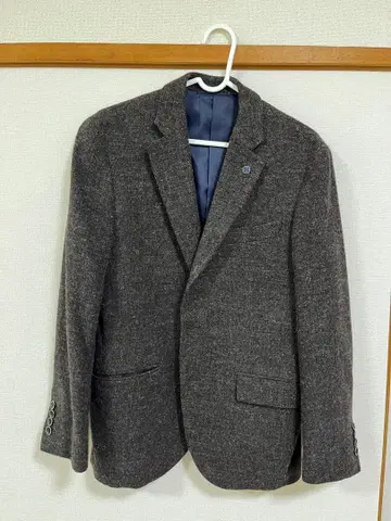 그레이 울 혼방 테일러드 자켓