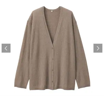새상품급 MUJI Labo 캐시미어 100% V넥 가디건 모카 브라운