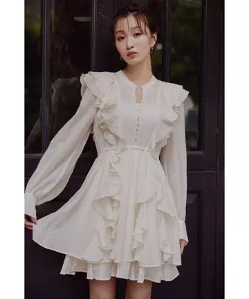 COCO DEAL 프릴 미니 원피스