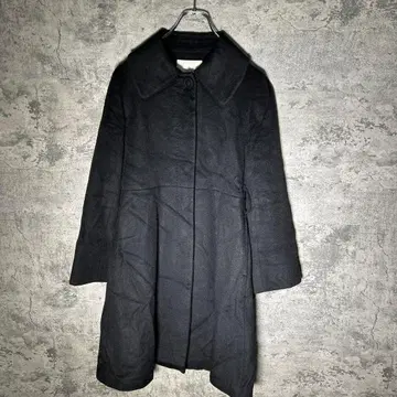 ef-de 에프데 캐시미어 코트 블랙 캐시미어 100% 롱 코트