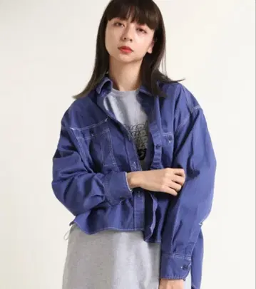 RNA 루즈 BIG 워크 셔츠 그레이쉬 블루