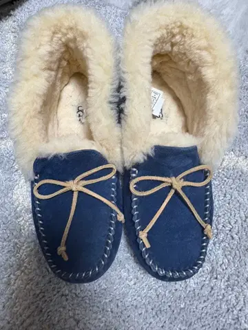 네이비 스웨이드 모카신