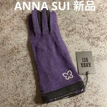 [ 미사용 새상품 ] ANNA SUI 안나수이 여성용 보라색 장갑 나비
