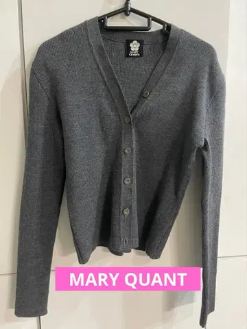 MARY QUANT 그레이 가디건 M 사이즈 심플 즉시 발송 가능