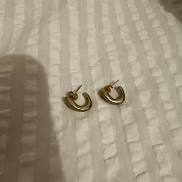 TEN 골드 후프형 귀걸이