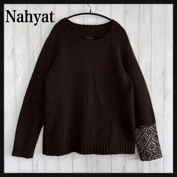 [ 인기 디자인 ] Nahyat 모헤어 니트 울 브라운 L 사이즈 상당