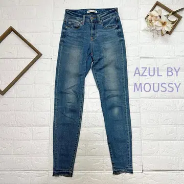 AZUL BY MOUSSY 스키니 데님 XXS 상당 블루 여성용