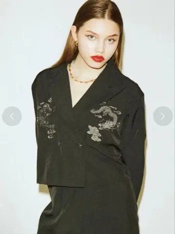 쥬에티 jouetie 자수 숏 자켓