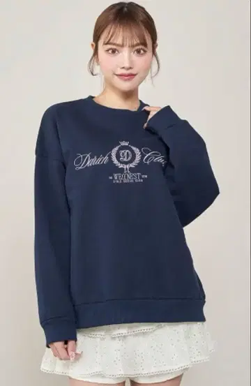 Darich Club 맨투맨 상의 네이비