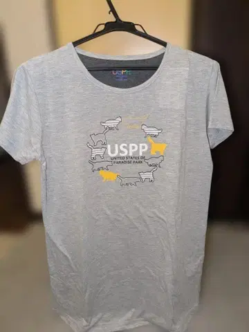 USPP 반팔 티셔츠 그레이 (M 사이즈)