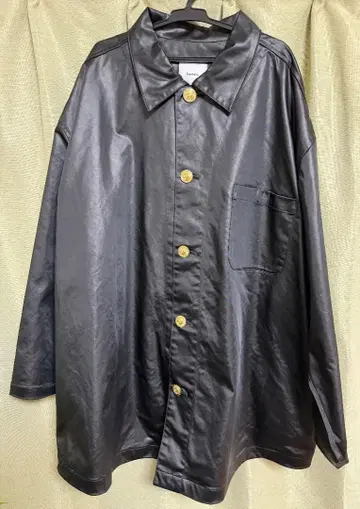 Santaku stain leather jacket 블랙 L 사이즈