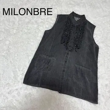 [ MILOMBRE ] 베스트 3L 겉옷 센터 셔링 프릴 가을 오피스