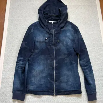 241co 카모 패턴 후드 부착 후드티 다크 블루