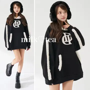 택 포함 새상품 다리치 DD 보아 후드티 블랙