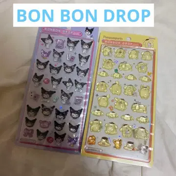 Sanrio 모자 꽁지 드롭 씰 쿠로미 폼폼푸딩