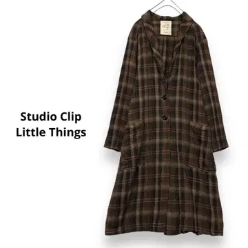 Studio Clip Little Things 체크 린넨 코트