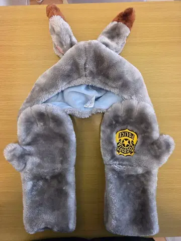 디즈니 [주토피아] 주디 홉스 팬캡 후드 부착 머플러