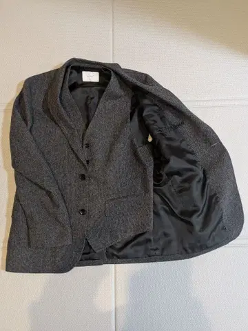 그레이 정장 자켓 & 팬츠 세트