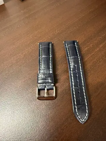 CASSIS 블랙 가죽 스트랩 브라이틀링 크로노맷용