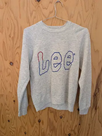 Lee 그레이 로고 자수 맨투맨