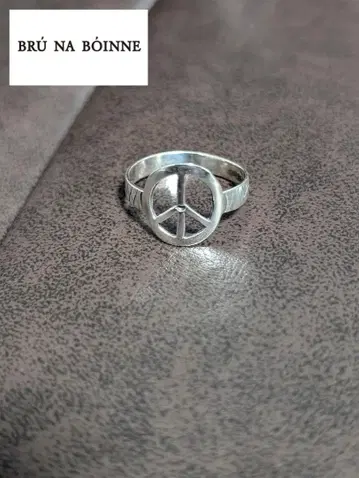 최종 가격 브루나보인 수베니어 반지 실버 피스 마크