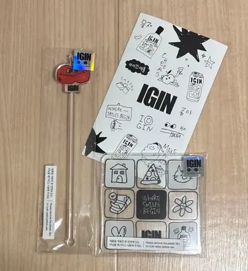 BTS JIN 이태원 IGIN 팝업 스티커 마들러 코스터