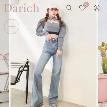 Darich 세미 플레어 데님 팬츠 M 블루