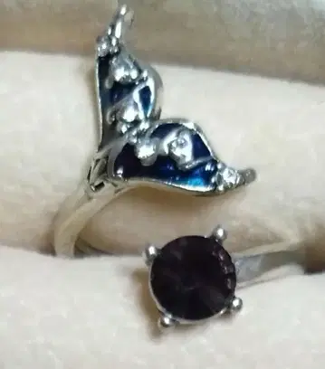 버터플라이 디자인 실버 925 반지