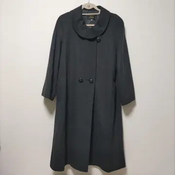 Leilian 레리안 롱 코트 캐시미어 100% 블랙 M 9호