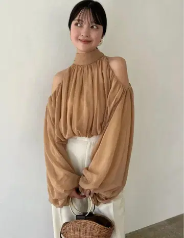 anuans 쉬폰 볼륨 블라우스