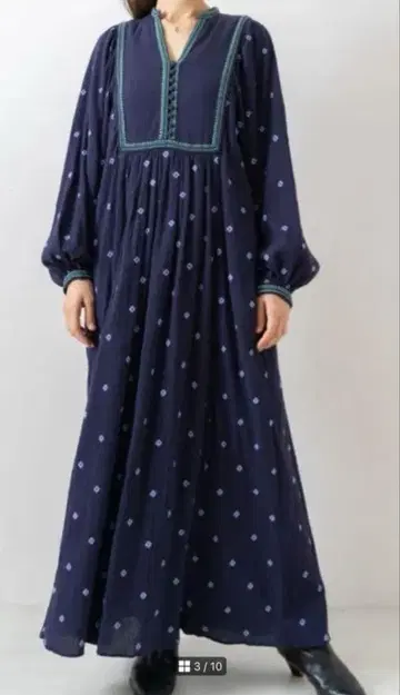 컨디션 최상 누키테파 롱 원피스