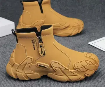 베이지 지퍼 캐주얼 부츠 25.5cm