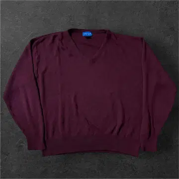 [ 최상급 ] 타운크라프트 USA제 V넥 스웨터 버건디 빈티지