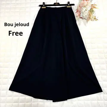 부즈루드 와이드 팬츠 가우초 팬츠 블랙 허리밴딩 넉넉한