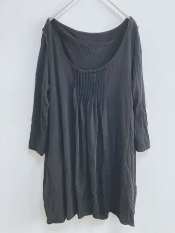 내추럴 바이 폭시 7부 소매 튜닉 일본제 블랙 42