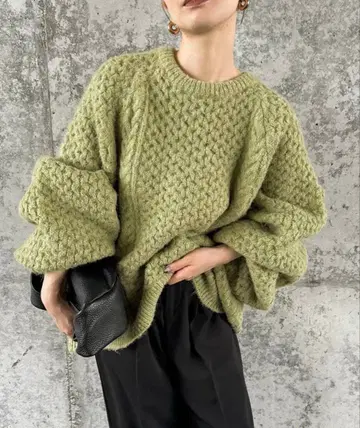 select MOCA 오버 사이즈 허니콤 니트