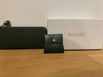 BARCOS 다크 그린 장지갑과 동전 지갑 세트