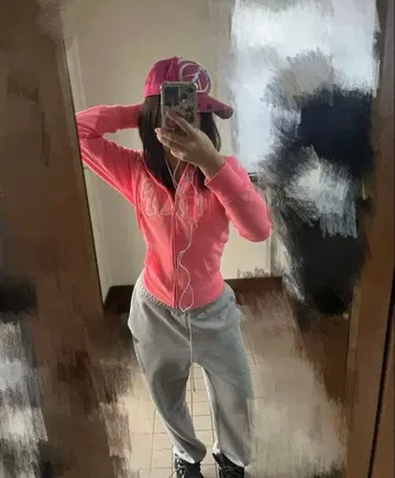 당일 발송 Y2K pink GAP 핑크 후드 부착 후드티