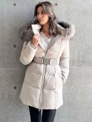 GYDA 롱 다운 코트 GYGY 벨트 포함