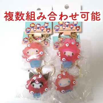 먀쿠먀쿠 산리오  마스코트 클리어 컬러 키링