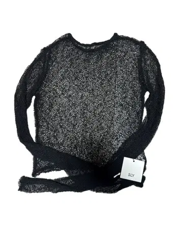 SLY 비침 블랙 니트 FREE